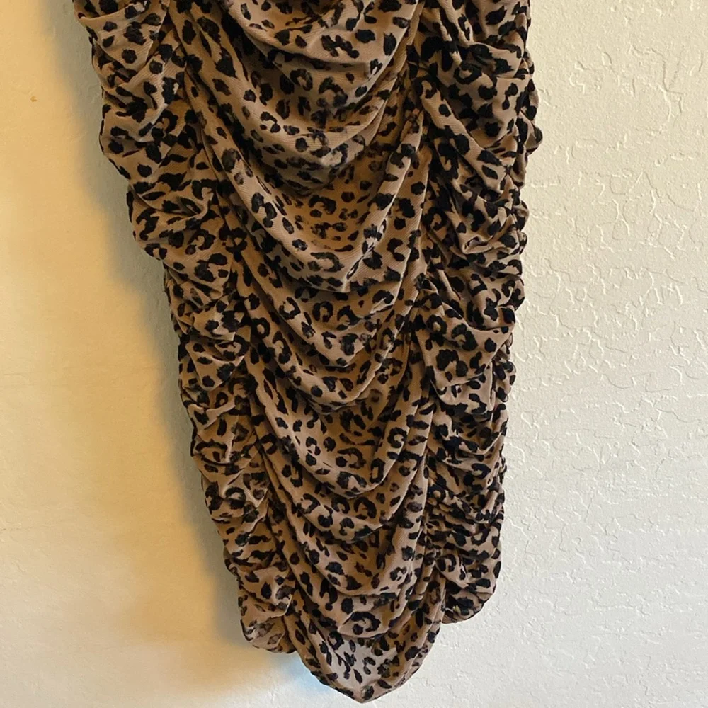 MAJORELLE Tabitha Midi Dress in Tan Leopard S - Picture 12 of 17